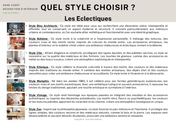 Styles éclectiques - Anne Cadet Décoration d'Intérieur - Cap sur la Déco !