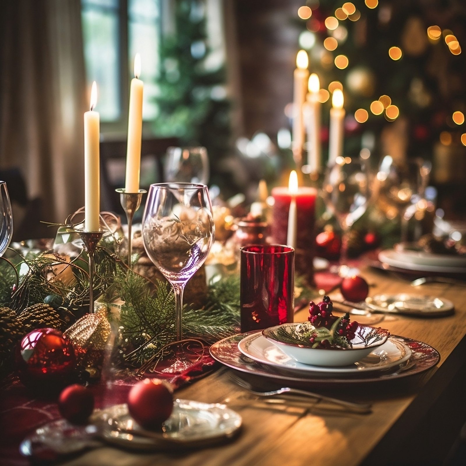 Cap sur la Déco - Noël féérique et éco-responsable - Table de Noël joliment dressée avec des matériaux naturels