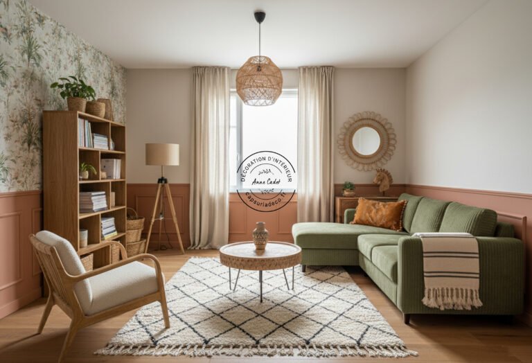 Salon chaleureux de style Bohème
