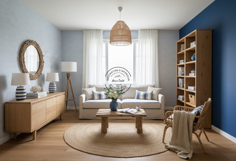 Salon chaleureux de style Bord de mer