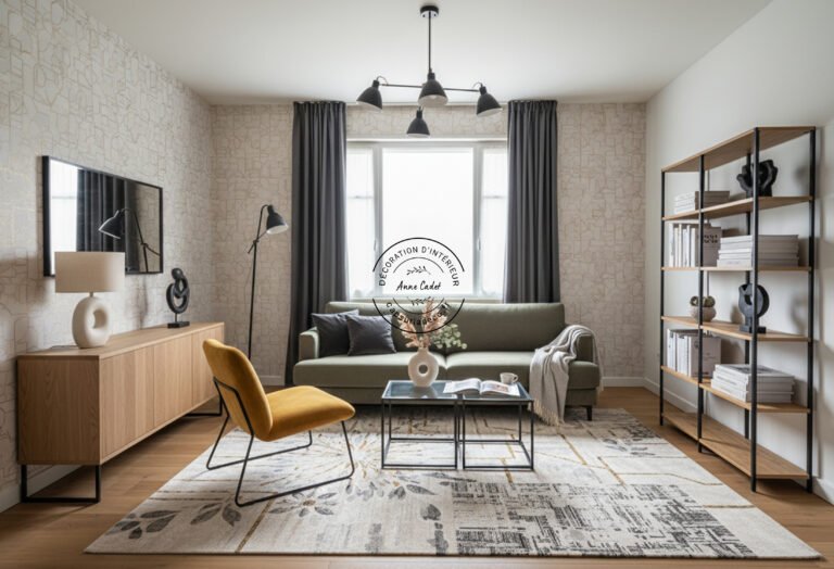 Salon chaleureux de style Contemporain