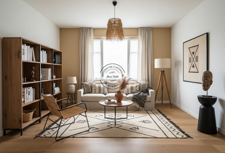 Salon chaleureux de style Ethnique