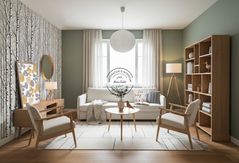 Salon chaleureux de style Scandinave