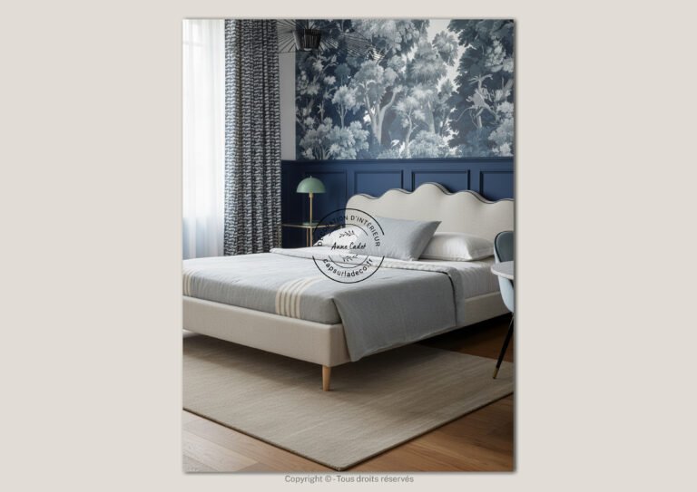 Chambre parentale chaleureuse de style Art Déco - Anne Cadet Décoration d'Intérieur - Cap sur la Déco !