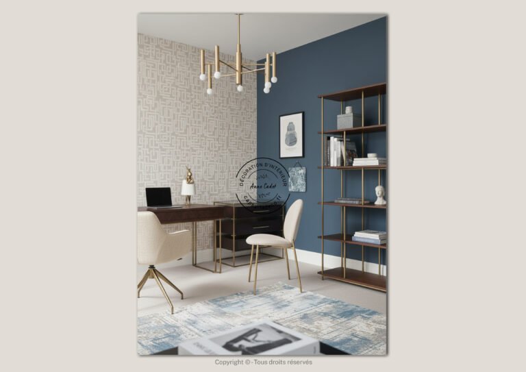 Bureau élégant de style Art Déco - Anne Cadet Décoration d'Intérieur - Cap sur la Déco !