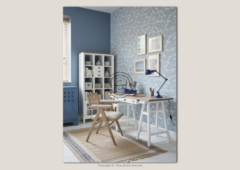 Bureau chaleureux de style Bord de mer - Anne Cadet Décoration d'Intérieur - Cap sur la Déco !