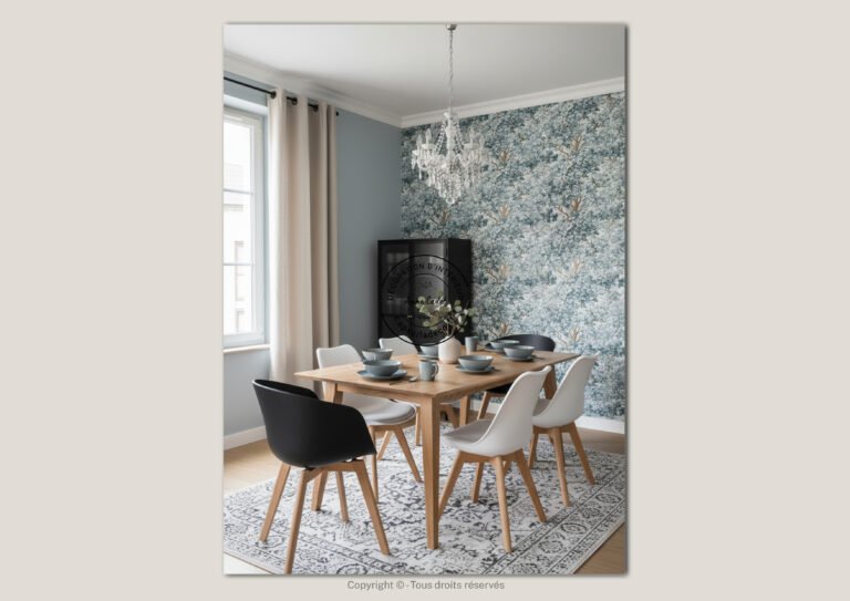 Salle à manger élégante de style Chic - Anne Cadet Décoration d'Intérieur - Cap sur la Déco !