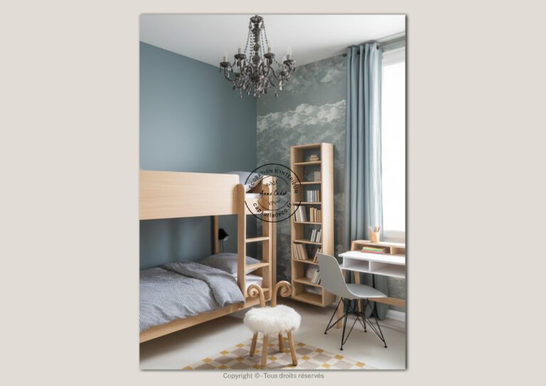 Chambre d'enfant douce et lumineuse de style Chic - Anne Cadet Décoration d'Intérieur - Cap sur la Déco !