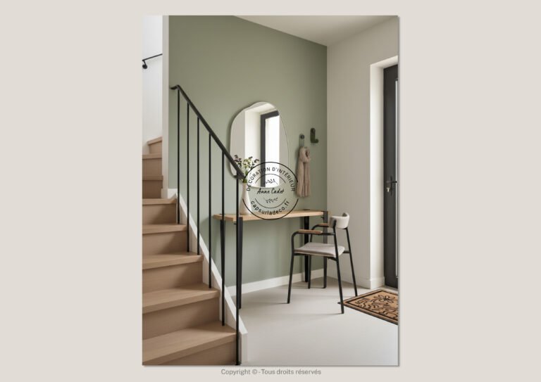 Entrée sobre de style Contemporain - Anne Cadet Décoration d'Intérieur - Cap sur la Déco !