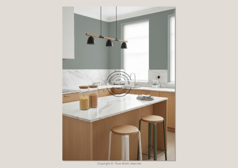 Cuisine lumineuse de style Contemporain - Anne Cadet Décoration d'Intérieur - Cap sur la Déco !