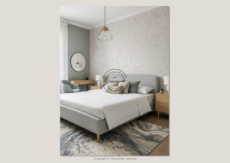 Chambre parentale cosy de style Contemporain - Anne Cadet Décoration d'Intérieur - Cap sur la Déco !