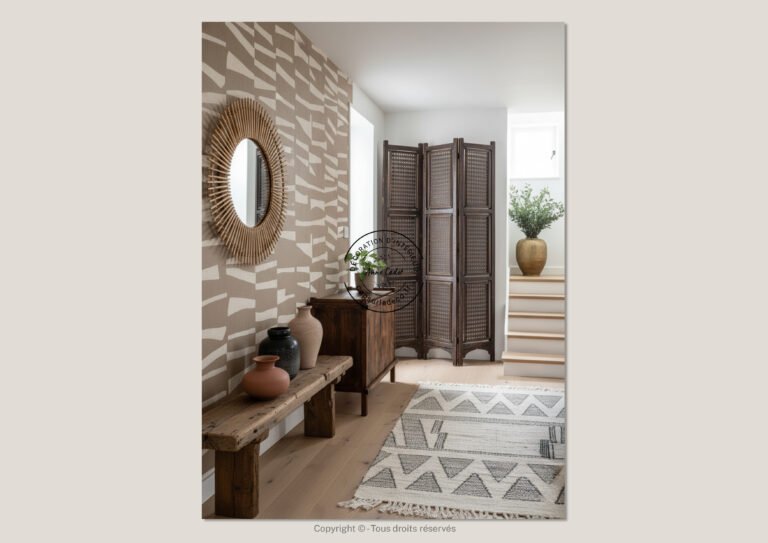 Entrée accueillante de style Ethnique - Anne Cadet Décoration d'Intérieur - Cap sur la Déco !
