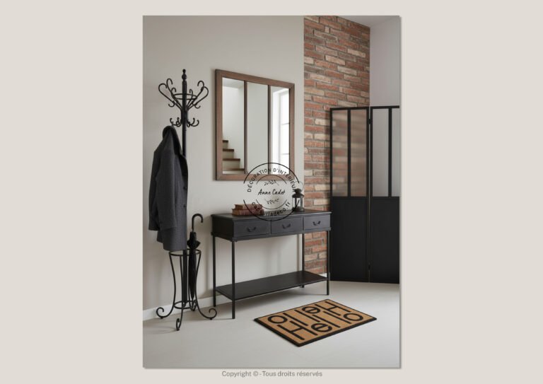 Entrée accueillante de style Industriel - Anne Cadet Décoration d'Intérieur - Cap sur la Déco !