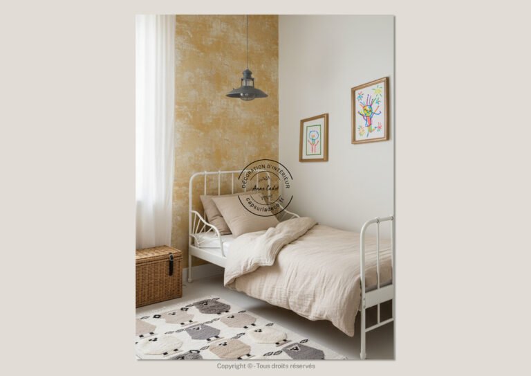 Chambre d'enfant cocconing de style Industriel - Anne Cadet Décoration d'Intérieur - Cap sur la Déco !
