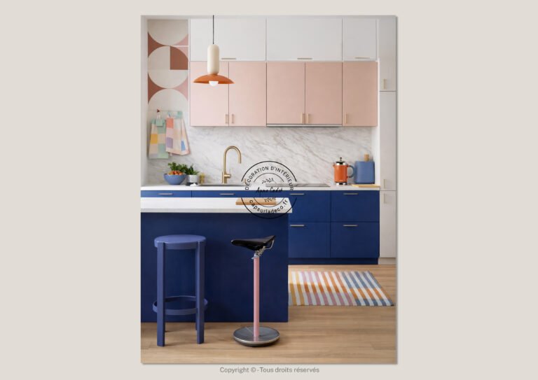 Cuisine ludique et joyeuse de style Memphis - Anne Cadet Décoration d'Intérieur - Cap sur la Déco !