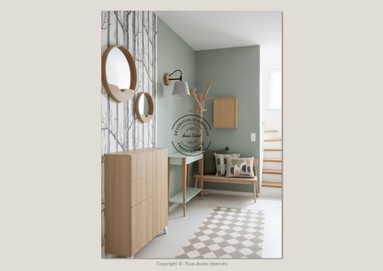 Entrée accueillante de style Scandinave - Anne Cadet Décoration d'Intérieur - Cap sur la Déco !
