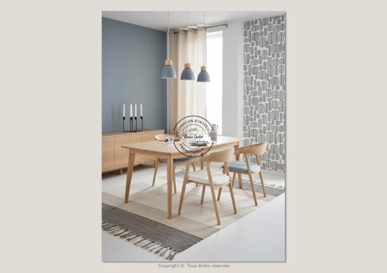Salle à manger conviviale de style Scandinave - Anne Cadet Décoration d'Intérieur - Cap sur la Déco !