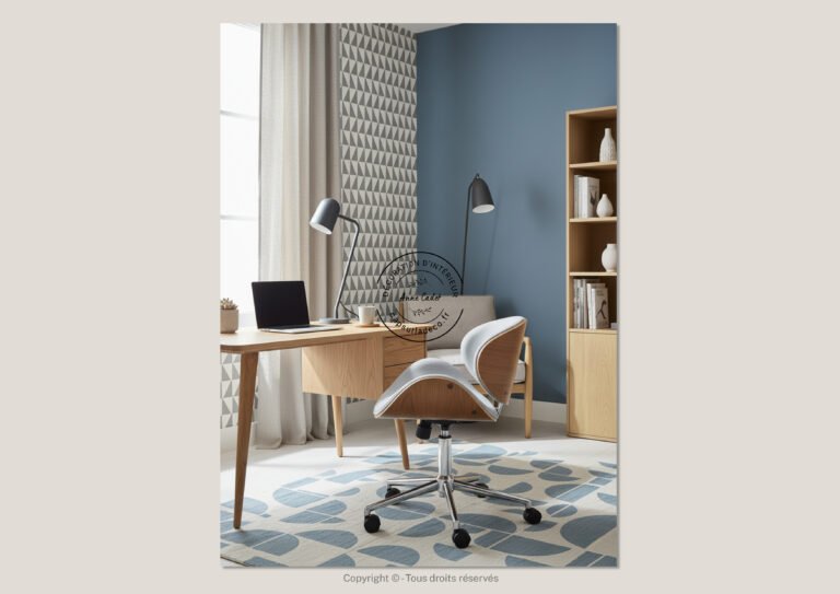 Bureau confortable de style Scandinave - Anne Cadet Décoration d'Intérieur - Cap sur la Déco !