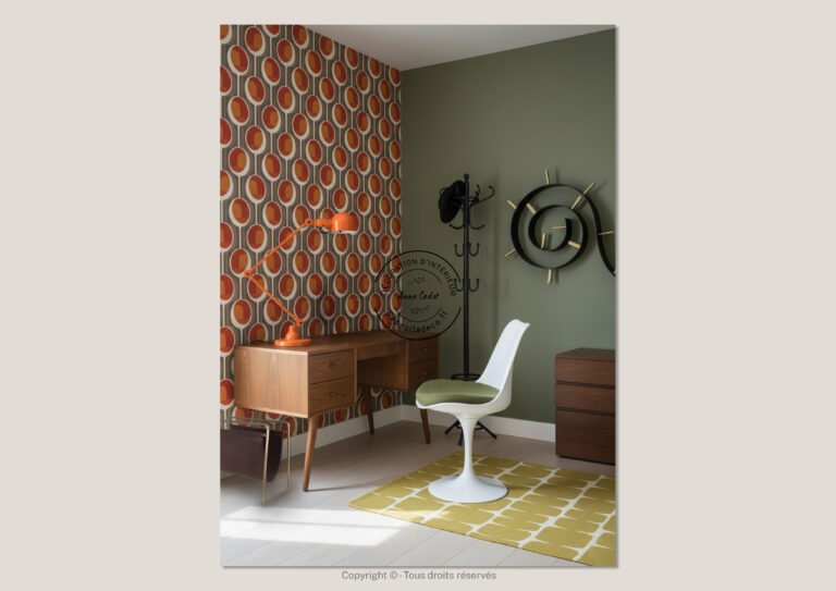 Bureau accueillant de style Vintage - Anne Cadet Décoration d'Intérieur - Cap sur la Déco !