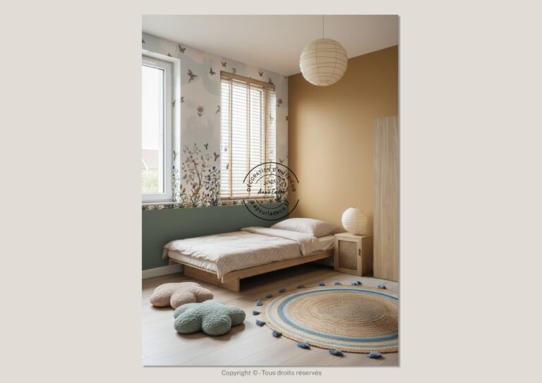 Chambre d'enfant sereine de style Zen - Anne Cadet Décoration d'Intérieur - Cap sur la Déco !